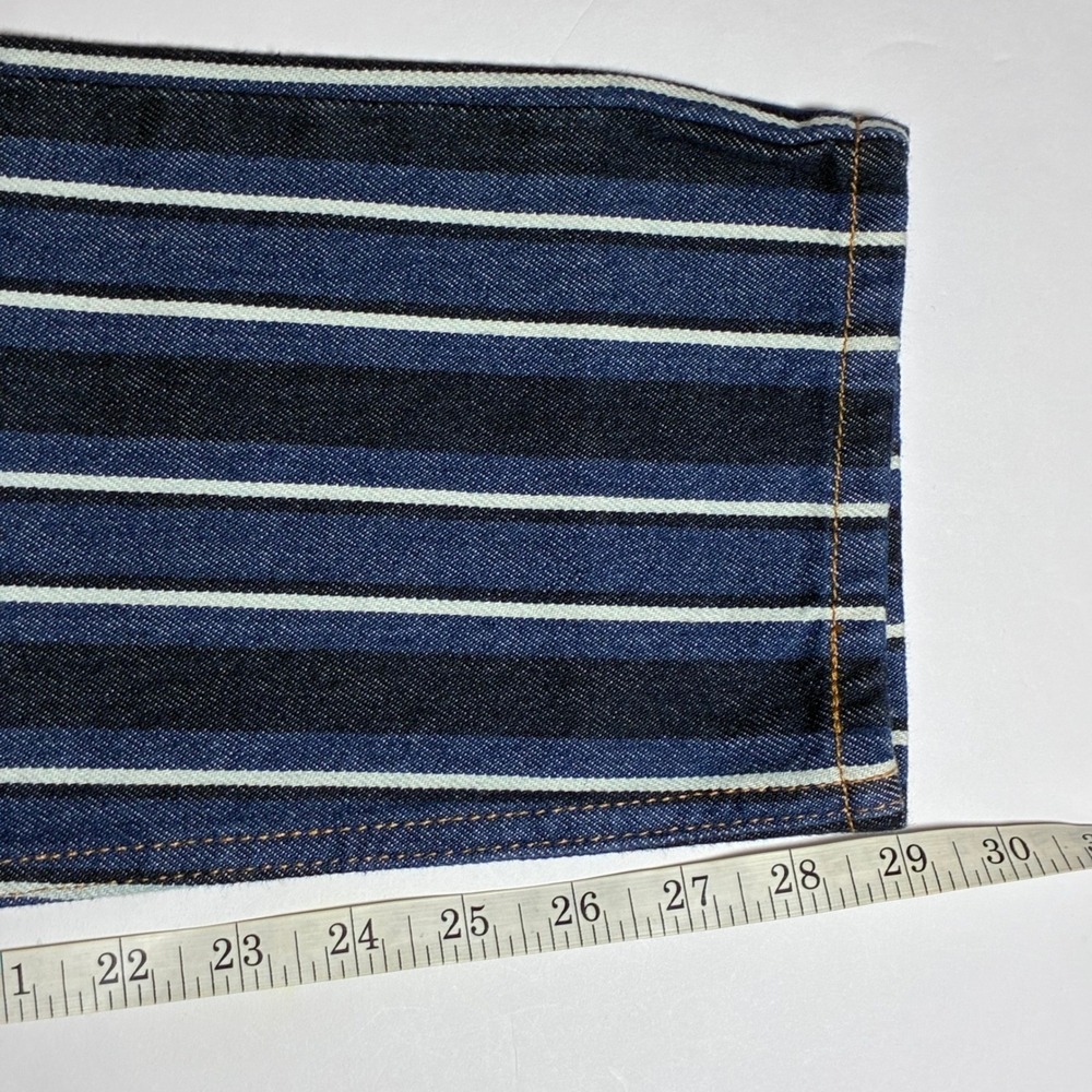 Levis 512 Slim Taper Jeans Mens 34 Blue White Hickory Railroad Stripe NWT *READ* - Picture 10 of 10